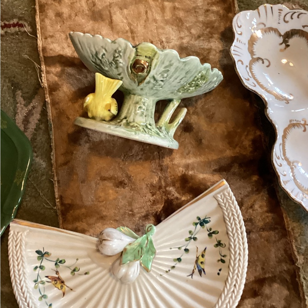 ⚜️ VINTAGE Italian Porcelain HANDPAINTED Decor Soap Dish Ucago